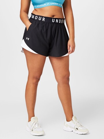 UNDER ARMOUR - Regular Calças de desporto 'Play Up' em preto: frente