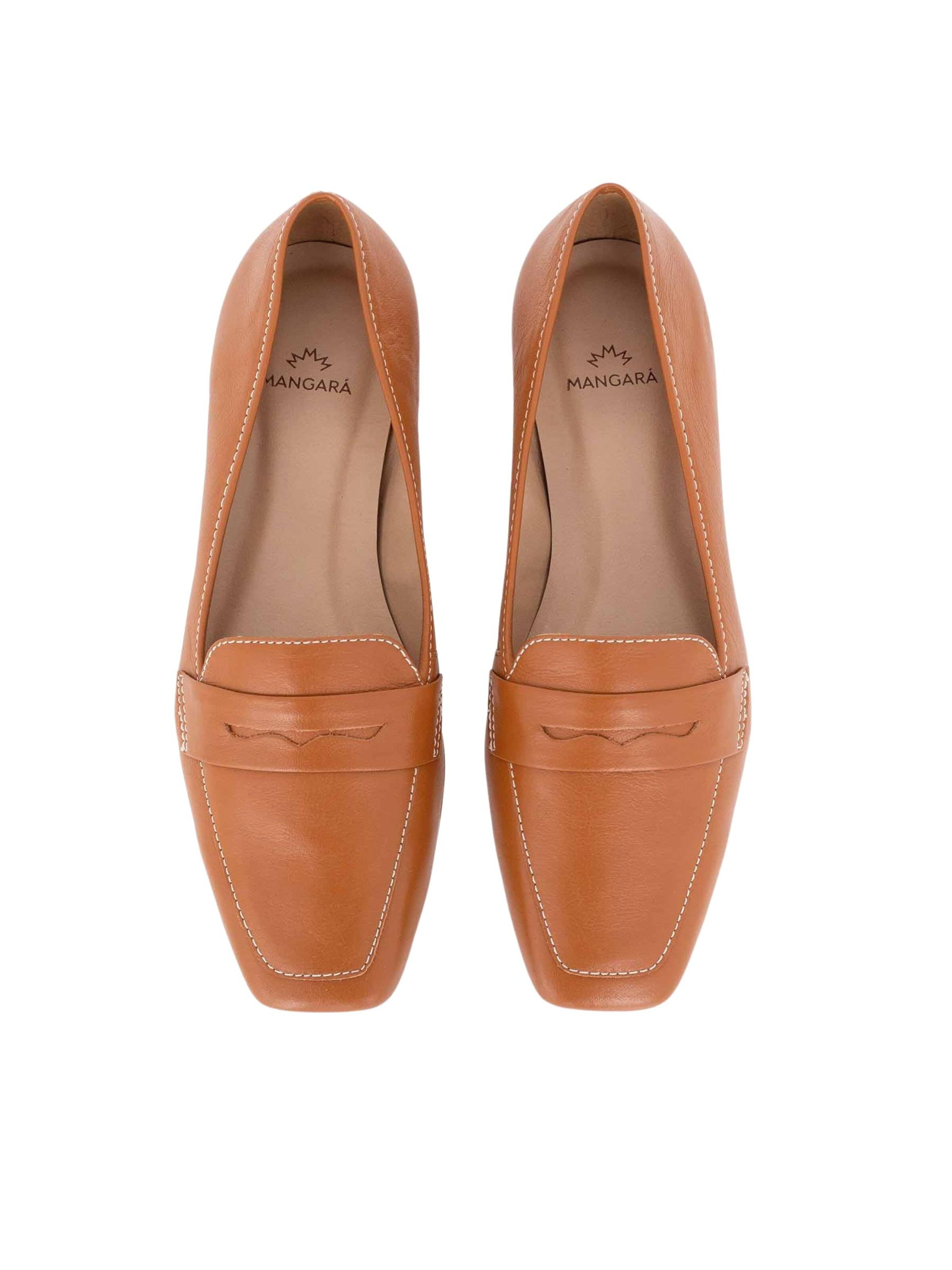 Mangara Atelier Instappers 'Cipó en Cuir Caramel' in Bruin