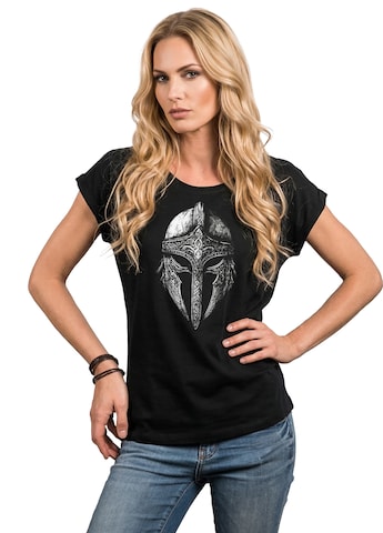 MAKAYA Shirt 'Vikinger Helm' in Black: front