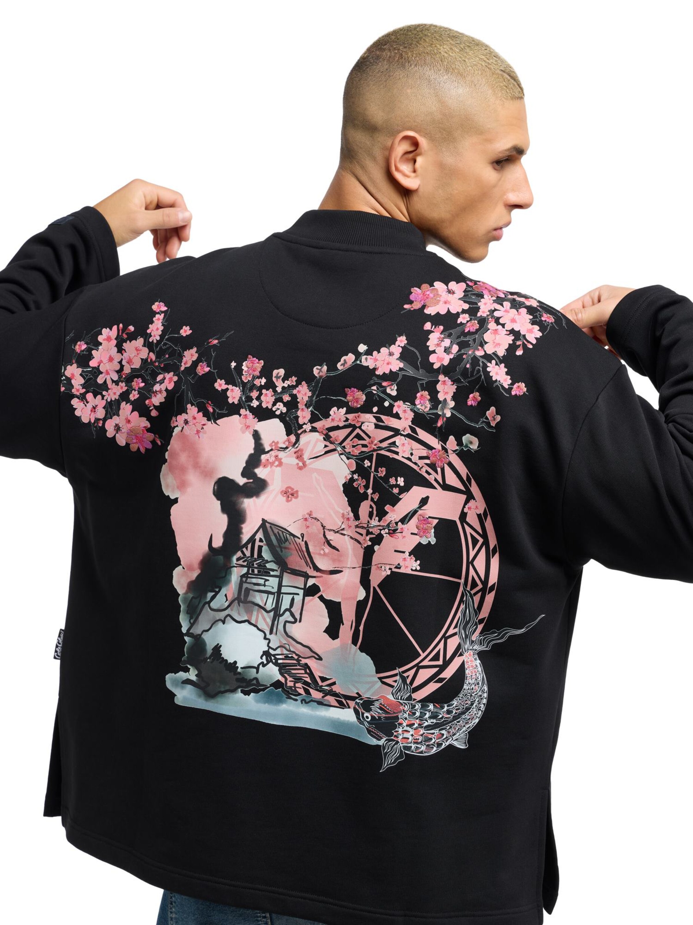 Carlo Colucci Sweatshirt 'Dragogna' in Zwart