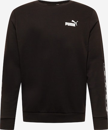 PUMA Athletic Sweatshirt in Black: front