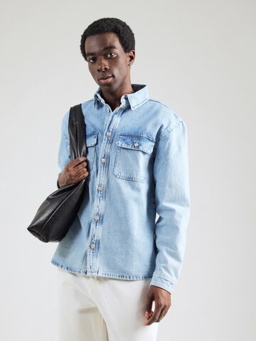QS Between-season jacket in Blue: front
