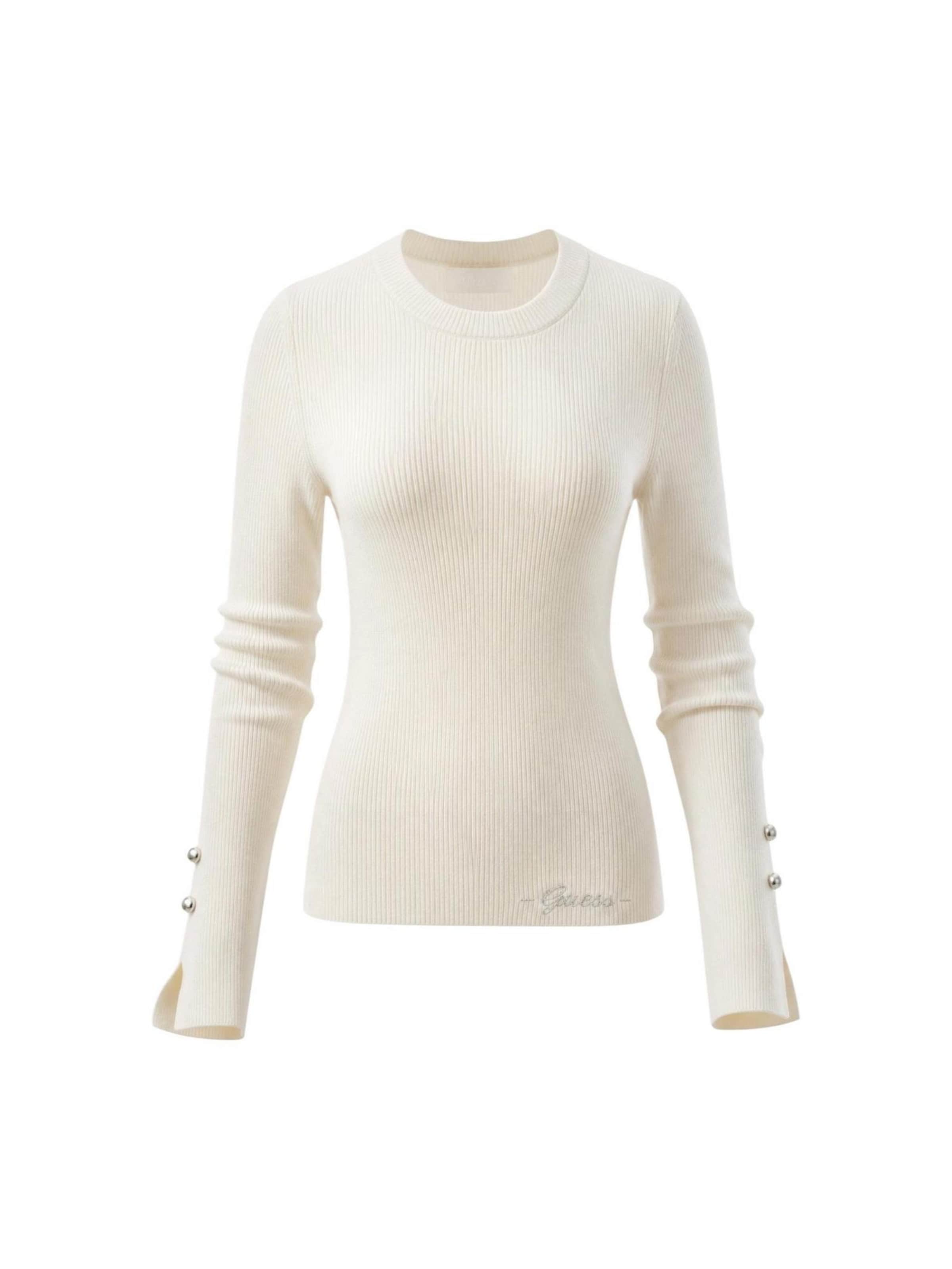 GUESS - Jersey 'LS CN ELLIE SWTR W6YR09 Z0948' en beige: frente