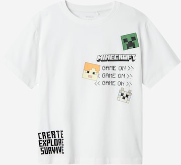 Maglietta 'Jafar Minecraft' di NAME IT in bianco: frontale