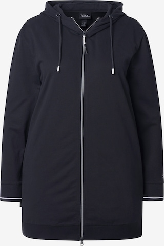 Ulla Popken Sweatjacke in Schwarz: Vorderseite