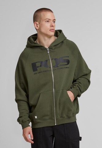 Pequs Sweatjacke in Grün
