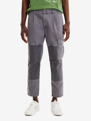 Desigual Regular Cargo Pants in Grey: front