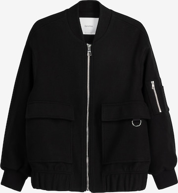 Veste mi-saison Bershka en noir : devant