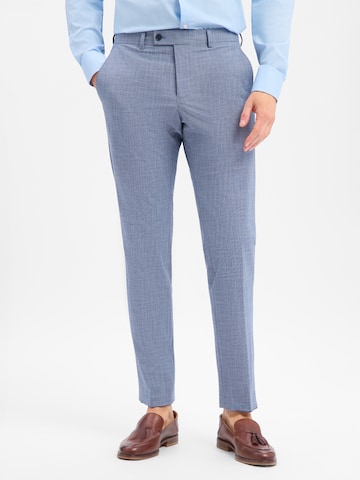 Regular Pantalon à plis 'Mitch' Finshley & Harding en bleu : devant