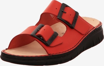 Finn Comfort Mules in Red: front