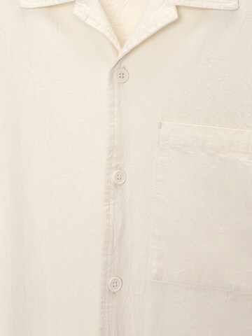 Pull&Bear Comfort fit Button Up Shirt in Beige