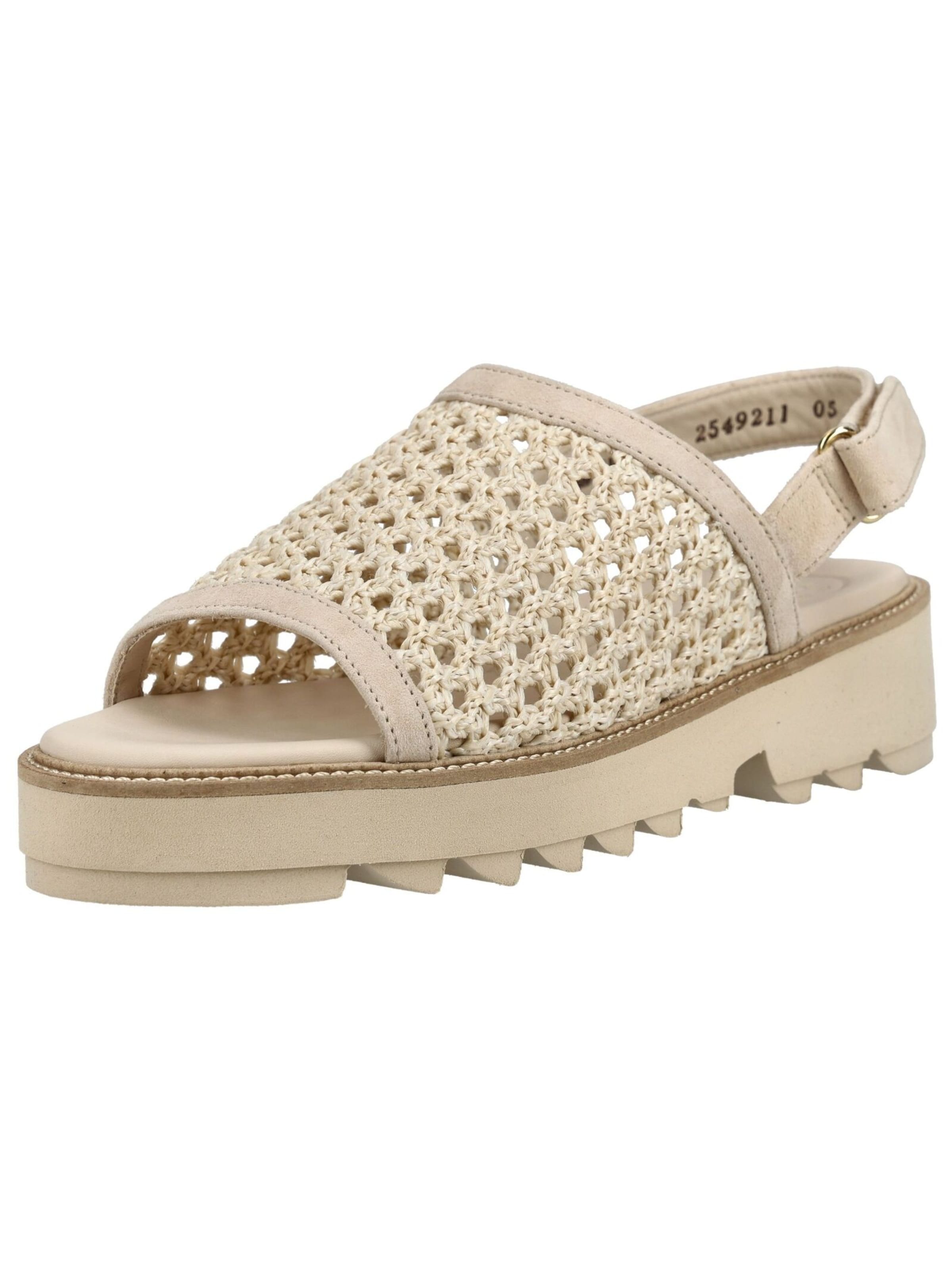 Paul Green Strap sandal in Beige: front