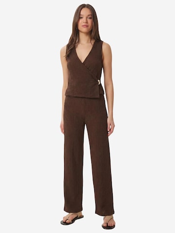 Pantalons de tailleur Happiness İstanbul en marron : devant