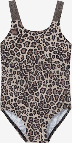 NAME IT Badeanzug 'ZERIA' in Braun: Vorderseite