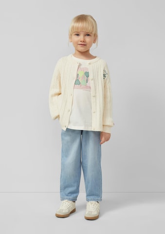 s.Oliver Gebreid vest in Beige: voorkant