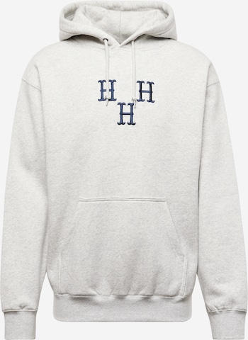 HUF Sweatshirt 'HAT TRICK' in Grau: predná strana