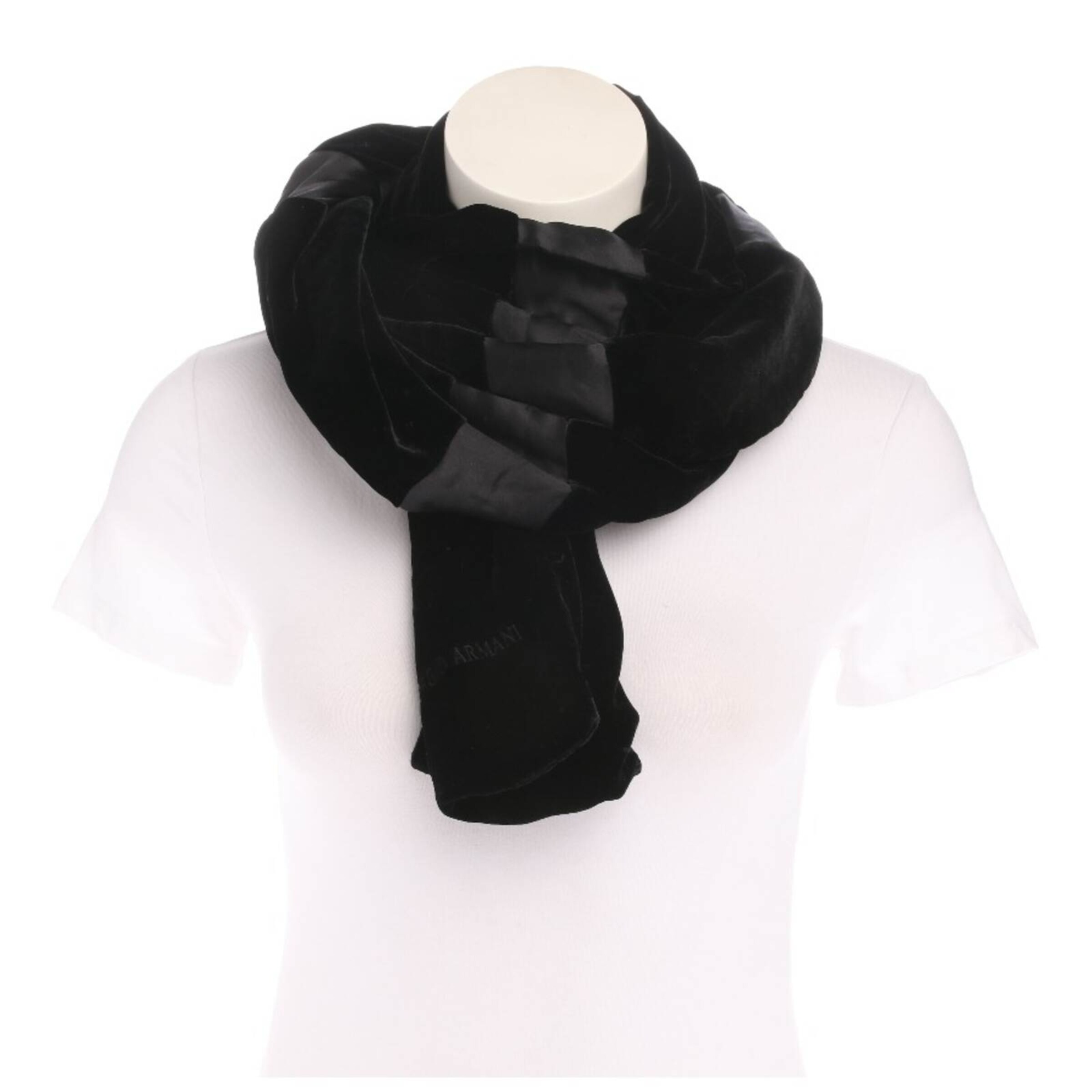 GIORGIO ARMANI Scarf & Wrap in One size in Black: front