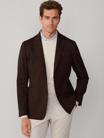 Coupe slim Veste de costume Hackett London en marron : devant
