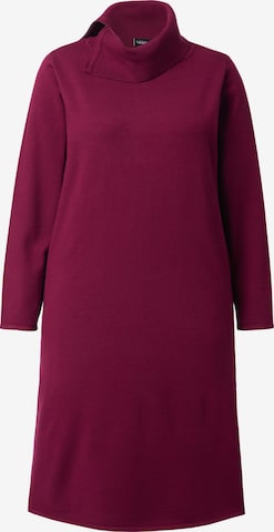 Robes en maille Ulla Popken en rouge : devant