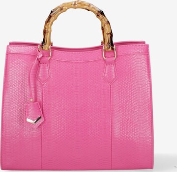 Borsa a spalla 'Borsa a Spalla Donna Ecopelle Vegana con Manico Bambù' di Diana&Co. in rosa: frontale