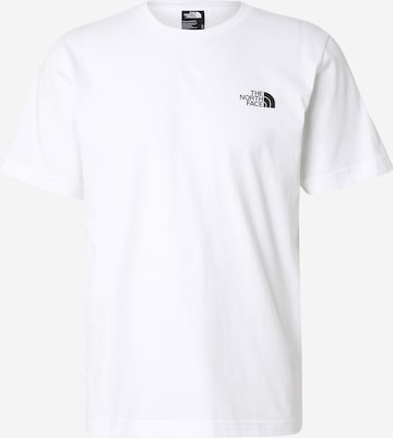 T-Shirt 'MOUNTAIN SKETCH' THE NORTH FACE en blanc : devant