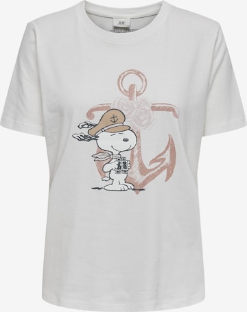 JDY T-shirt 'PEANUT' i vit: framsida