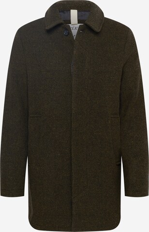 Brixtol Textiles Between-Seasons Coat in Brown: front