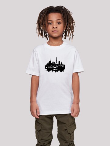 F4NT4STIC Shirt 'Cities Collection - Paris skyline' in Wit: voorkant