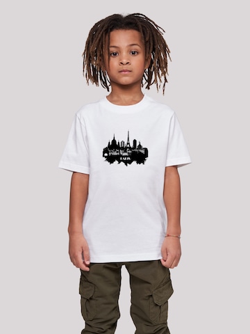 T-Shirt 'Cities Collection - Paris skyline' F4NT4STIC en blanc : devant