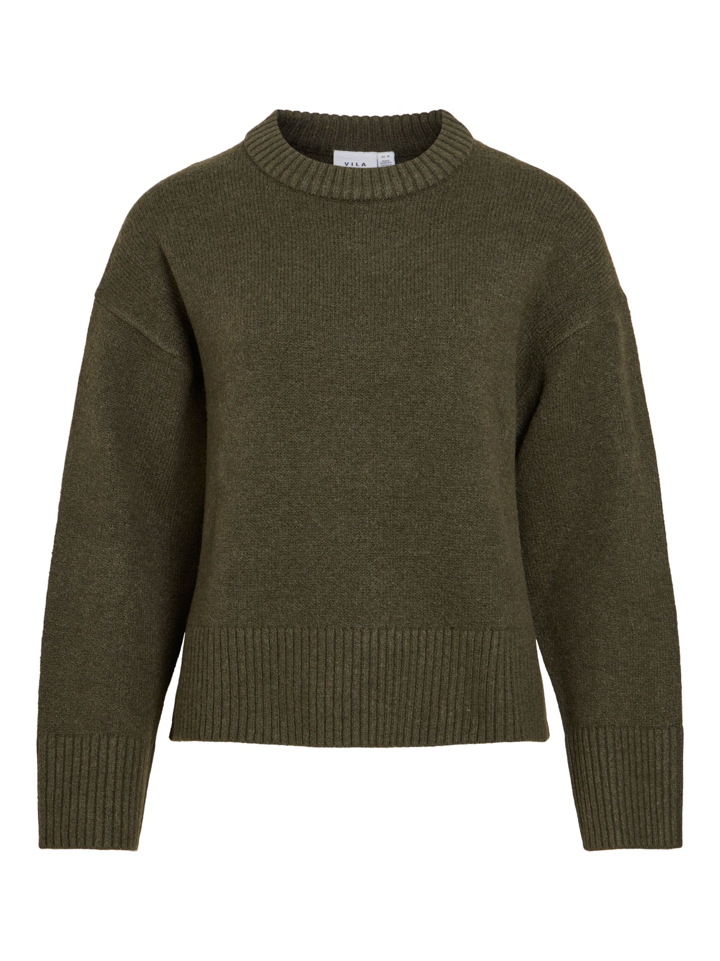 VILA Sweater 'VISia' in Green: front