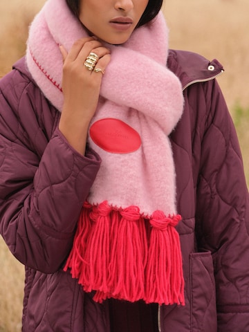 Foulards oversize love & roses en rose