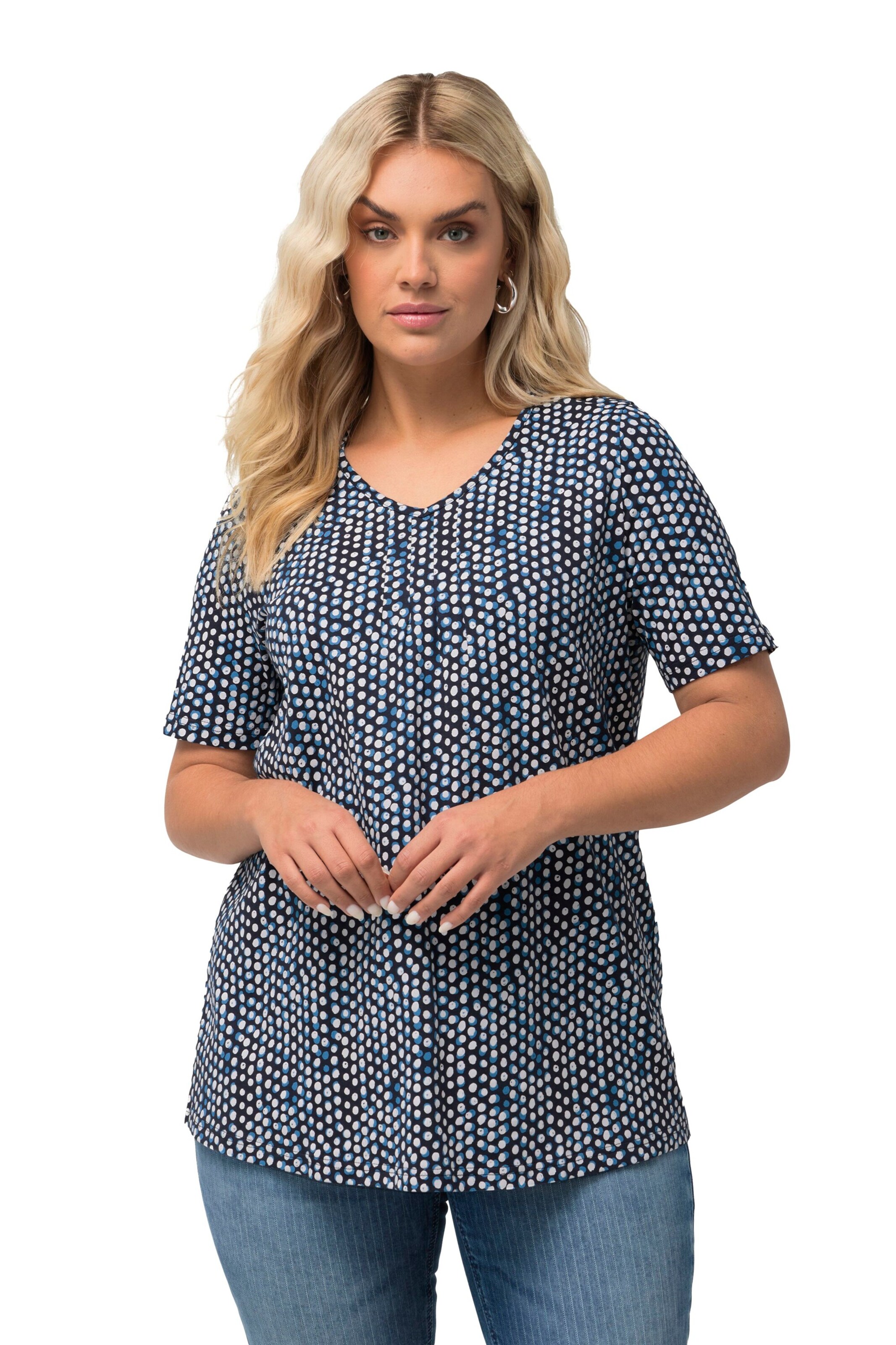 Ulla Popken Shirt in Blauw: voorkant
