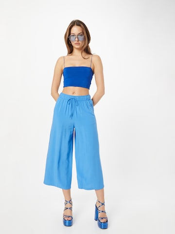 QS Wide Leg Hose in Blau