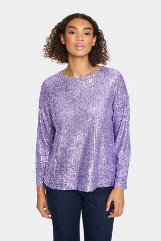 SAINT TROPEZ Blouse 'Reyana' in Lila: voorkant