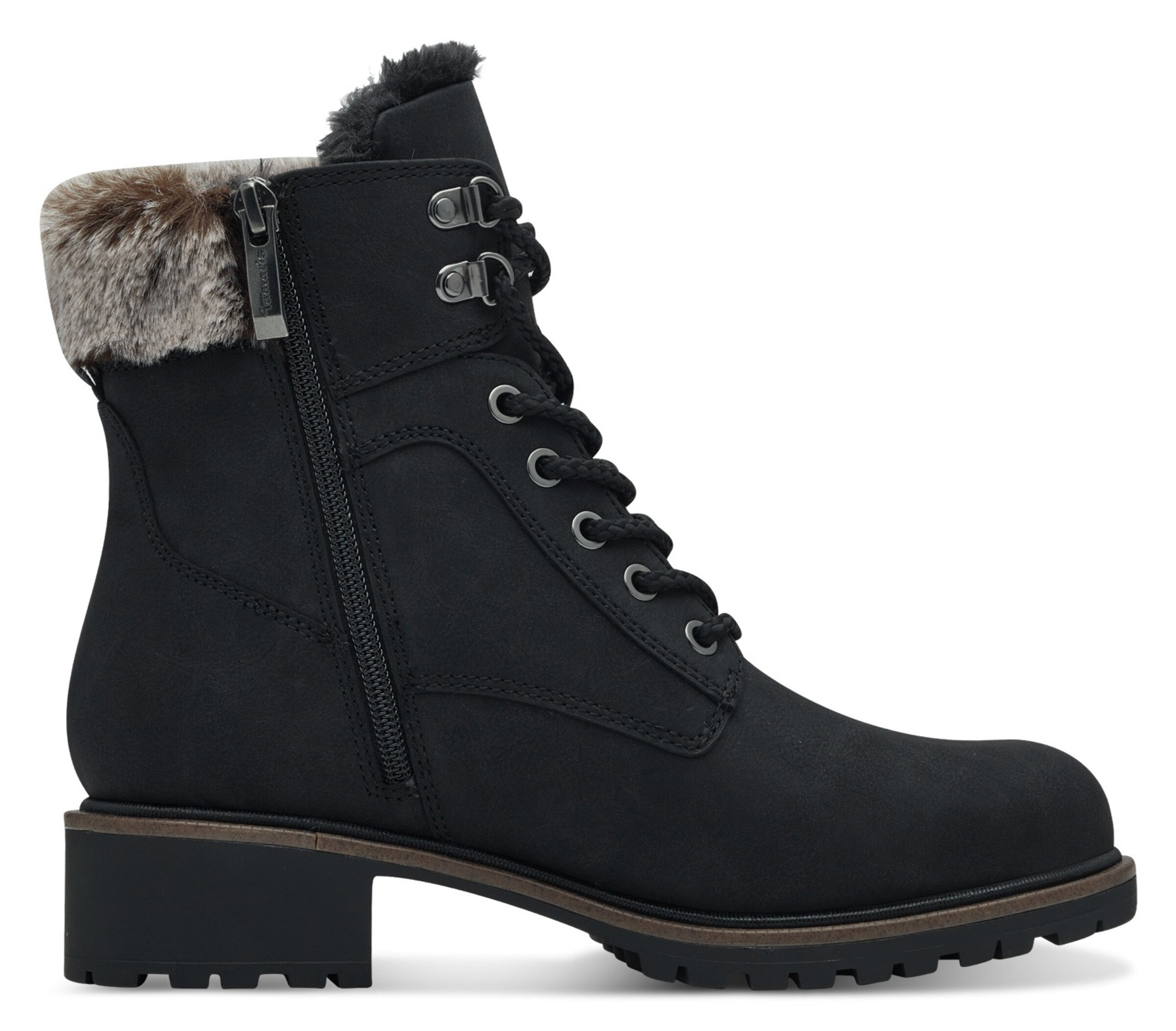 Tamaris Schnürstiefelette in Schwarz