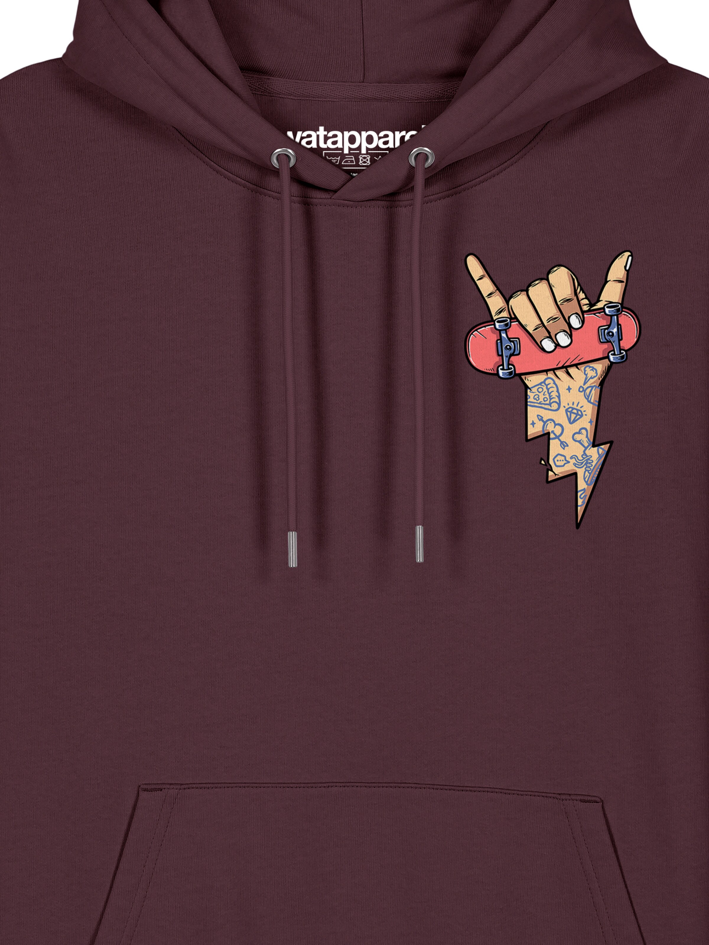 Sweat-shirt 'Skateboard' Watapparel en rouge