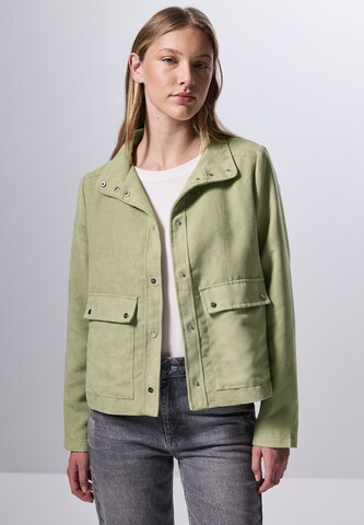 Street One Studio Cordjacke mit Stehkragen in Grün: Vorderseite