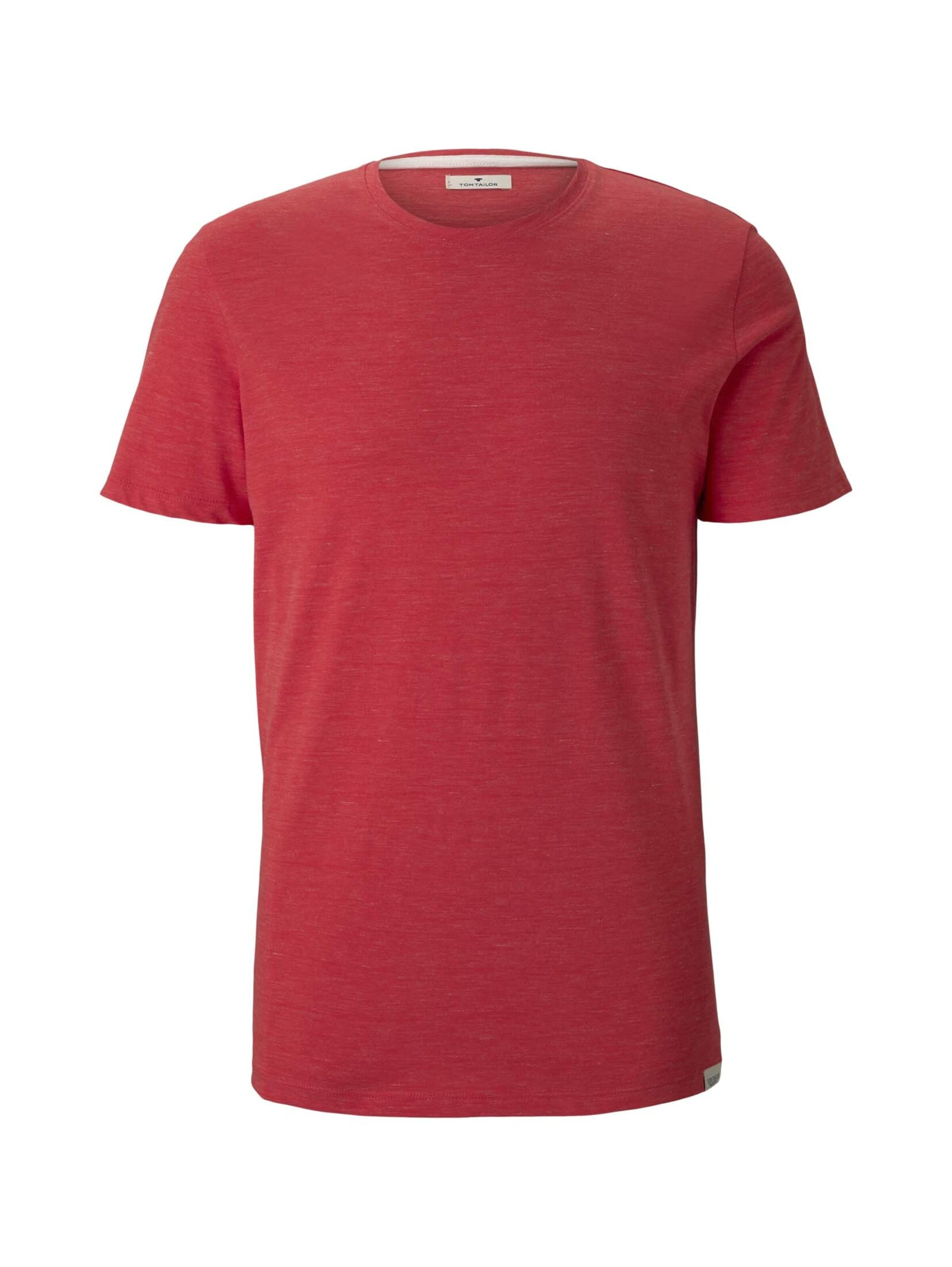 Männer Große Größen TOM TAILOR T-Shirt in Rot - LV22575