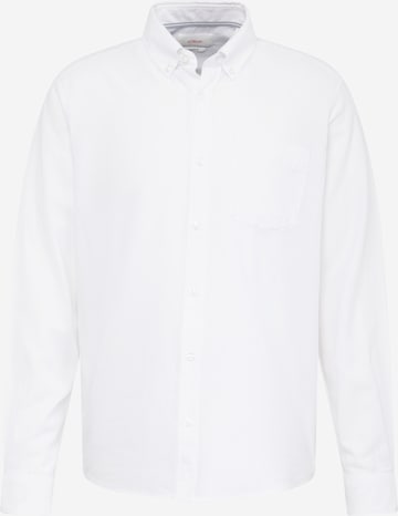 s.Oliver Regular fit Button Up Shirt in White: front