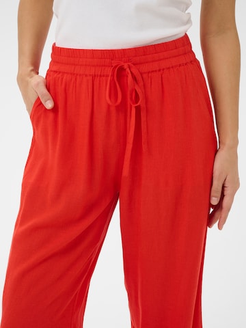Kaffe Wide Leg Hose 'KAMilia' in Rot