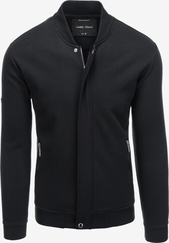 Veste de survêtement 'OM-SSZP-0148' Ombre en noir : devant