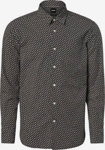 BOSS Black Regular fit Button Up Shirt 'Roger' in Black: front