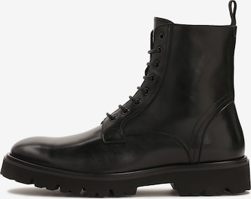 KazarČizme na vezanje - crna boja: prednji dio