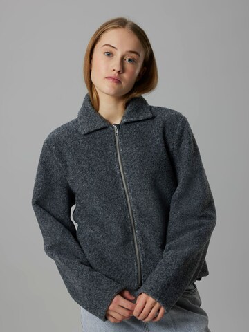 Veste en polaire LMTD en gris : devant