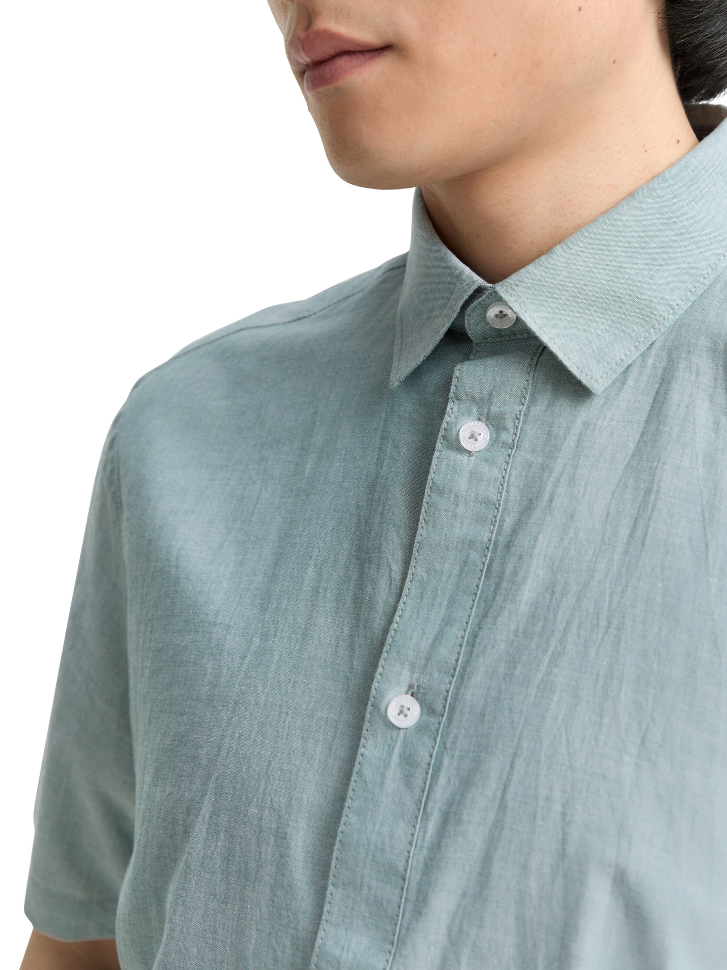 TOM TAILOR Средняя посадка Рубашка в Зеленый