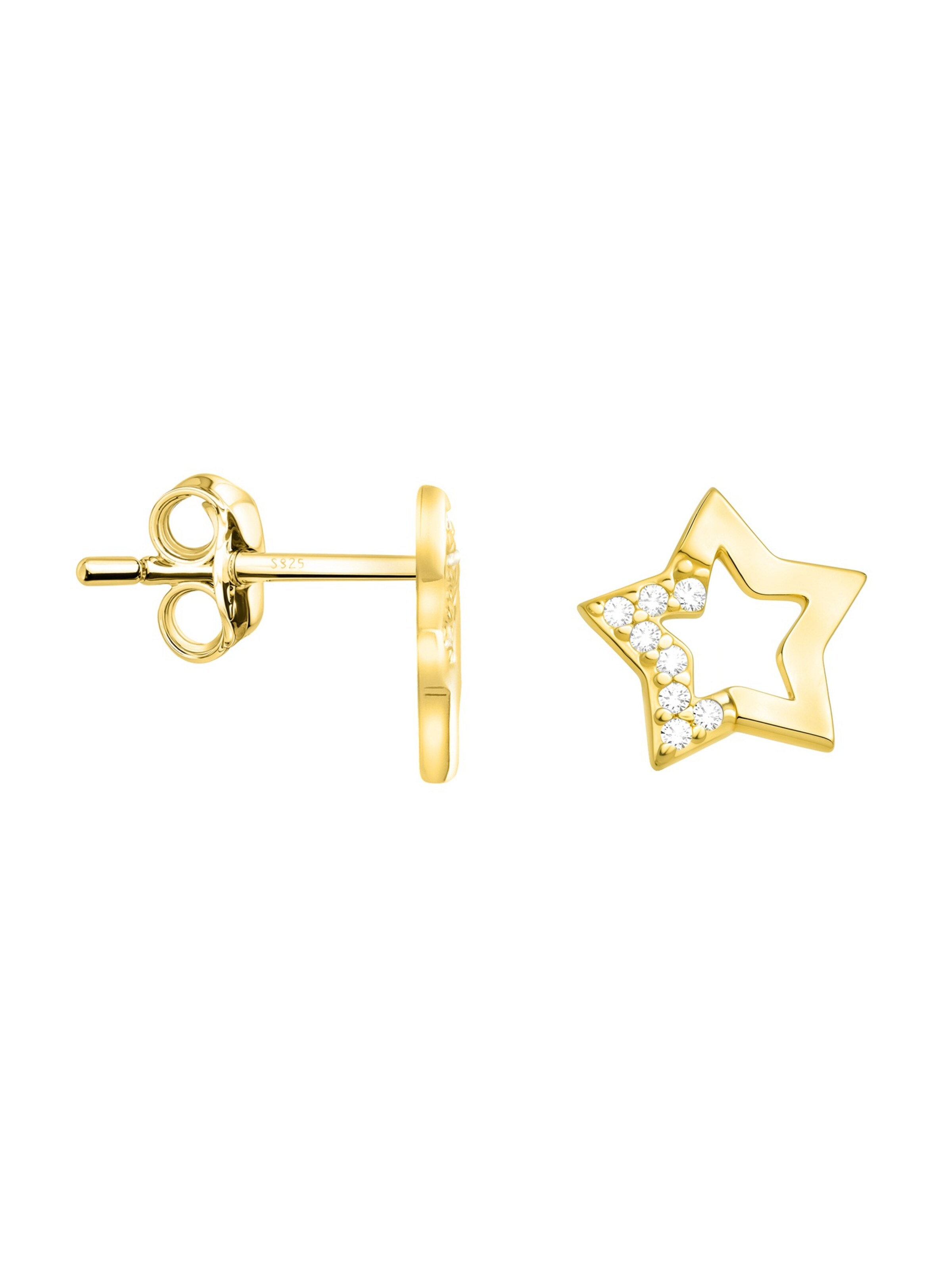 Sofia Milani Ohrringe 'Star'‌‌‌‌‌‌‌‌‌ in Gold: Vorderseite