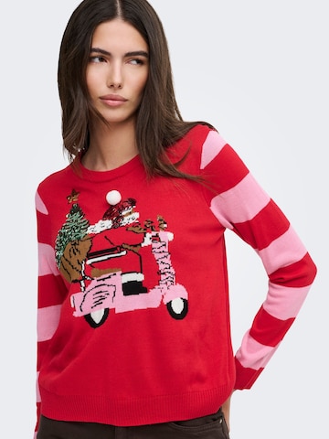 Pullover 'ONLXmas' di ONLY in rosso