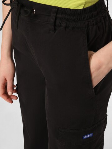 Effilé Pantalon 'Hisune-1-D_B' HUGO en noir