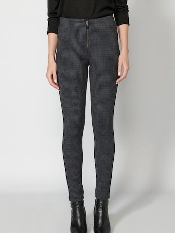 KOROSHI Slimfit Hlače | črna barva: sprednja stran