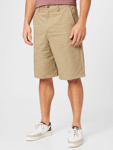 Volcom Wide Leg Shorts in Beige: predná strana